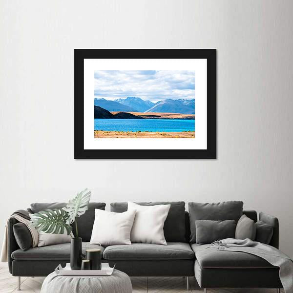 View Of Mount Cook Beside Lake Tekapo Canvas Wall Art-5 Horizontal-Gallery Wrap-22" x 12"-Tiaracle