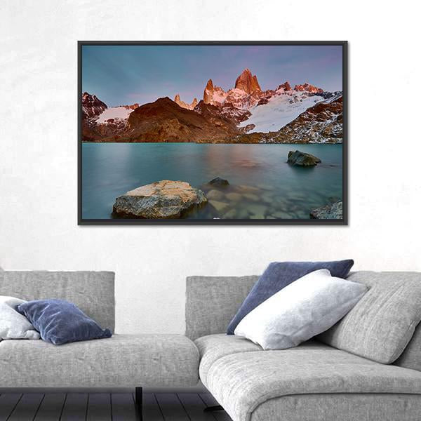 View Of Mount Fitzroy During Sunrise Canvas Wall Art-5 Horizontal-Gallery Wrap-22" x 12"-Tiaracle