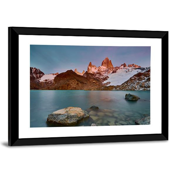 View Of Mount Fitzroy During Sunrise Panoramic Canvas Wall Art-1 Piece-36" x 12"-Tiaracle