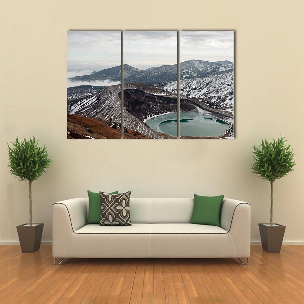 View Of Mount Zao Canvas Wall Art-3 Horizontal-Gallery Wrap-37" x 24"-Tiaracle