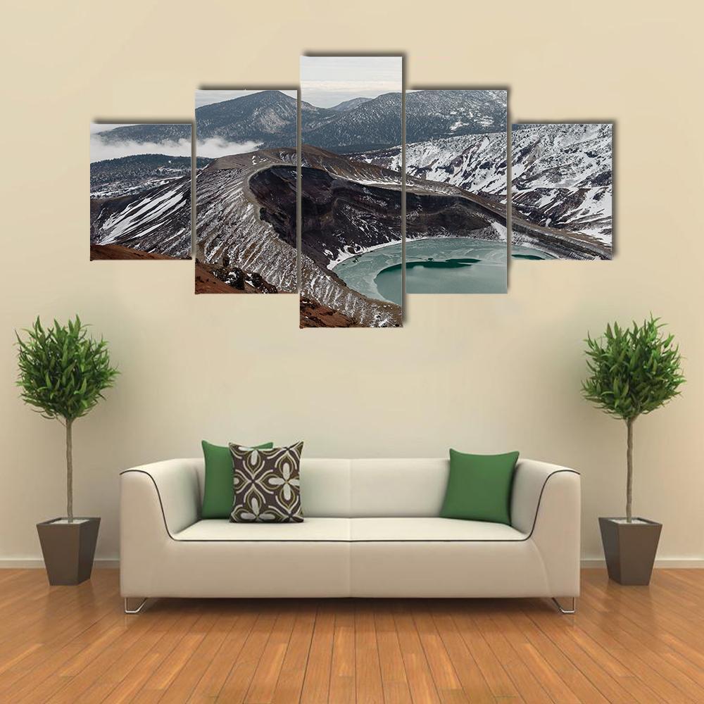 View Of Mount Zao Canvas Wall Art-5 Star-Gallery Wrap-62" x 32"-Tiaracle