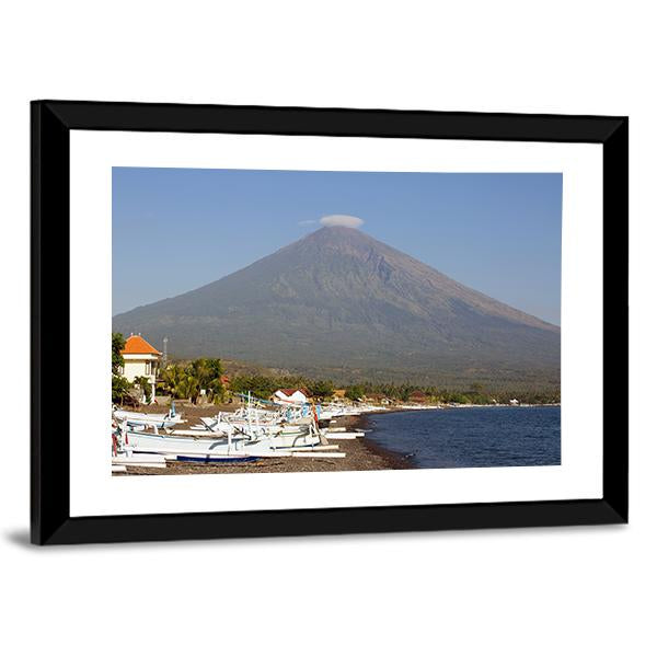 View Of Mountain In Indonesia Canvas Wall Art-3 Horizontal-Gallery Wrap-25" x 16"-Tiaracle