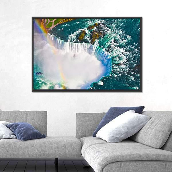 View Of Niagara Falls Canvas Wall Art-3 Horizontal-Gallery Wrap-25" x 16"-Tiaracle