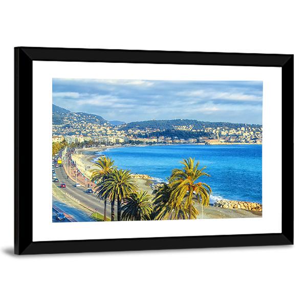 View Of Nice In France Panoramic Canvas Wall Art-1 Piece-36" x 12"-Tiaracle