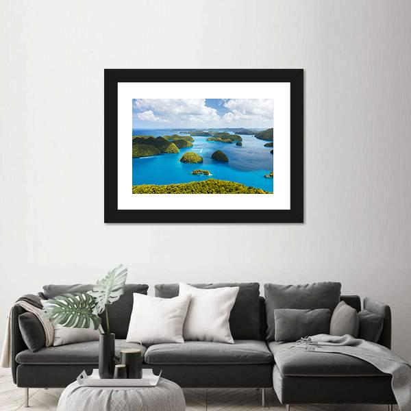 View Of Palau Islands Panoramic Canvas Wall Art-1 Piece-36" x 12"-Tiaracle