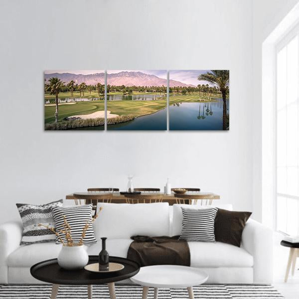 Palm Springs Chino Canyon Panoramic Canvas Wall Art-3 Piece-25" x 08"-Tiaracle
