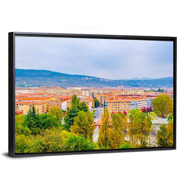 View Of Pamplona Canvas Wall Art-3 Horizontal-Gallery Wrap-25" x 16"-Tiaracle