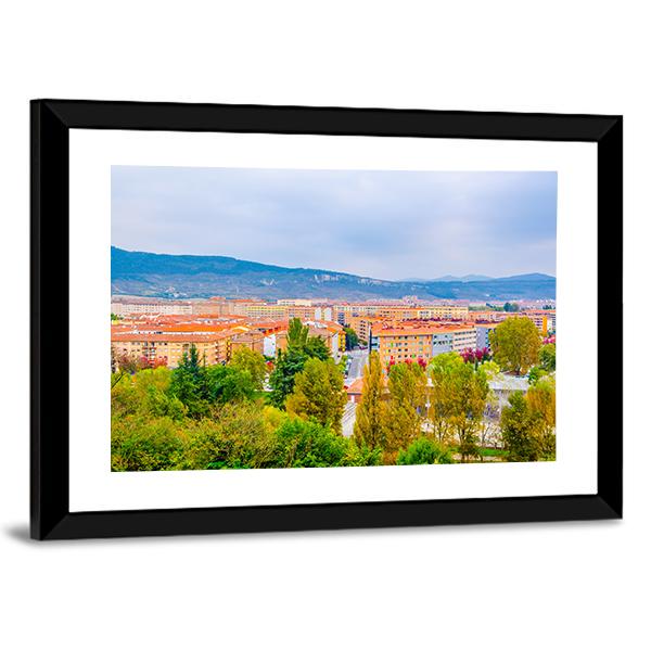 View Of Pamplona Canvas Wall Art-3 Horizontal-Gallery Wrap-25" x 16"-Tiaracle