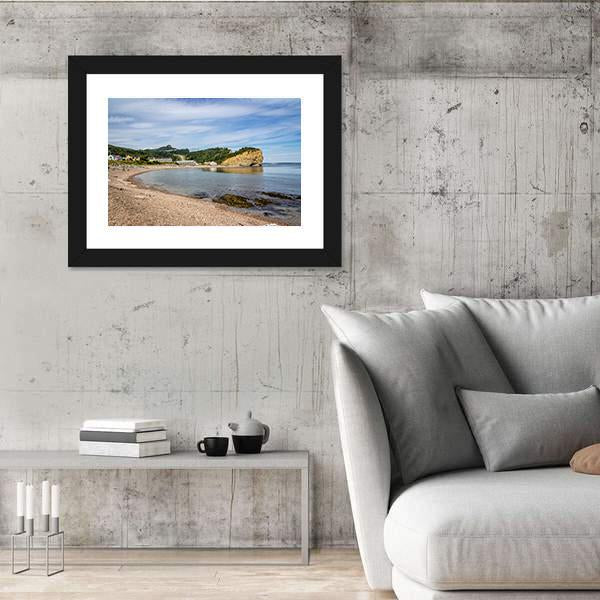 View Of Perce Village In Quebec Canada Canvas Wall Art-3 Horizontal-Gallery Wrap-25" x 16"-Tiaracle