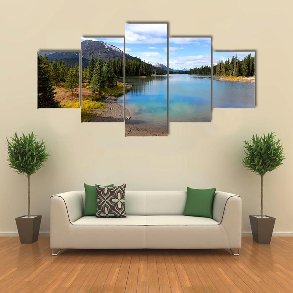View Of Porcupine Creek In Banff National Park Canvas Wall Art-5 Star-Gallery Wrap-62" x 32"-Tiaracle