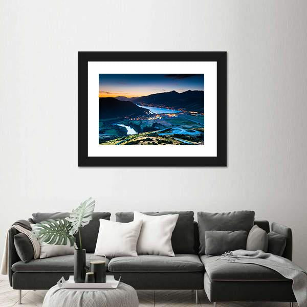 View Of Queenstown Panoramic Canvas Wall Art-1 Piece-36" x 12"-Tiaracle