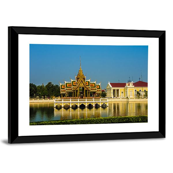 View Of Royal Summer Palace Bang Pa In In Thailand Canvas Wall Art-3 Horizontal-Gallery Wrap-25" x 16"-Tiaracle