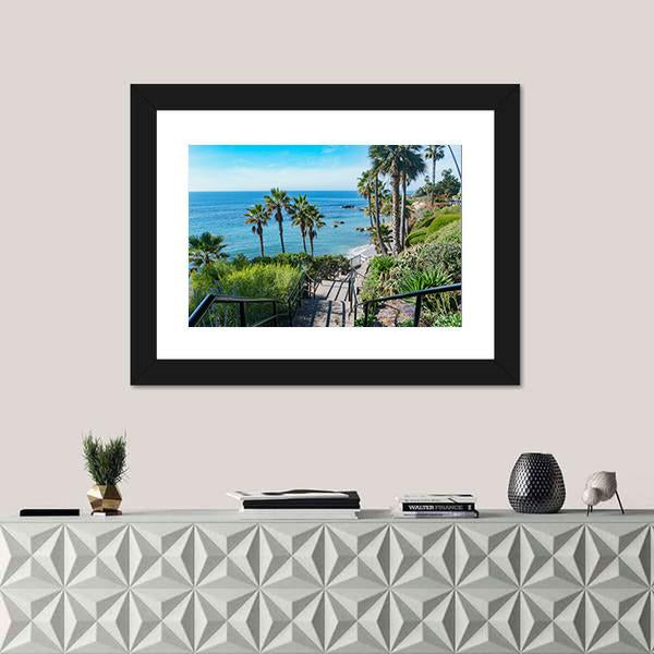 View Of Scenery Around Laguna Beach In California Canvas Wall Art-1 Piece-Framed Print-20" x 16"-Tiaracle
