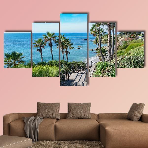View Of Scenery Around Laguna Beach In California Canvas Wall Art-5 Star-Gallery Wrap-62" x 32"-Tiaracle