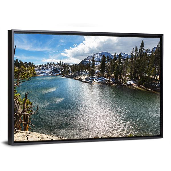 View Of Sierra Nevada Mountain Canvas Wall Art-3 Horizontal-Gallery Wrap-25" x 16"-Tiaracle