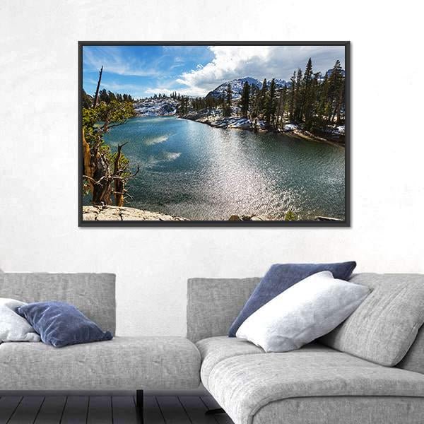 View Of Sierra Nevada Mountain Canvas Wall Art-5 Horizontal-Gallery Wrap-22" x 12"-Tiaracle