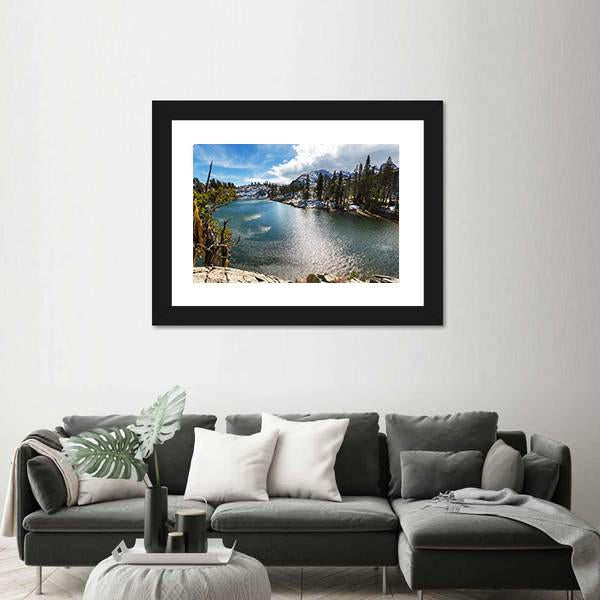 View Of Sierra Nevada Mountain Canvas Wall Art-5 Horizontal-Gallery Wrap-22" x 12"-Tiaracle