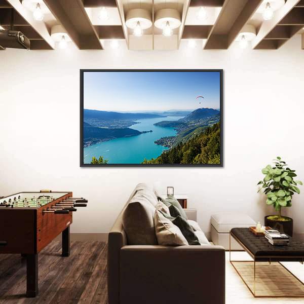 View Of The Annecy Lake Canvas Wall Art-5 Horizontal-Gallery Wrap-22" x 12"-Tiaracle