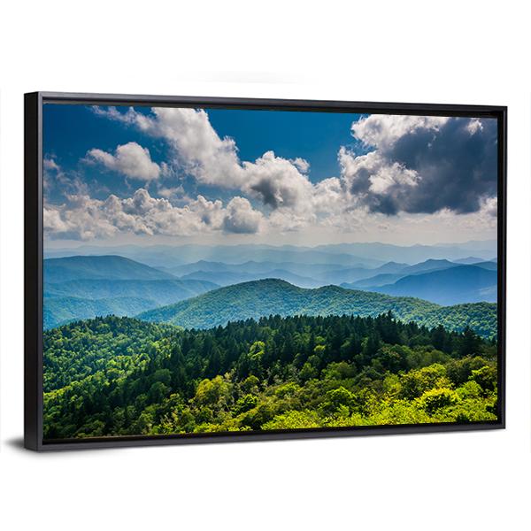 View Of The Blue Ridge Mountains Canvas Wall Art-3 Horizontal-Gallery Wrap-25" x 16"-Tiaracle