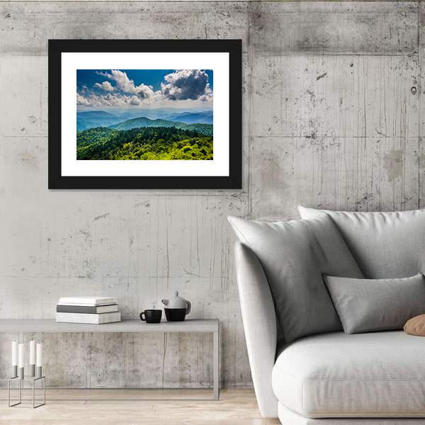 View Of The Blue Ridge Mountains Canvas Wall Art-3 Horizontal-Gallery Wrap-25" x 16"-Tiaracle