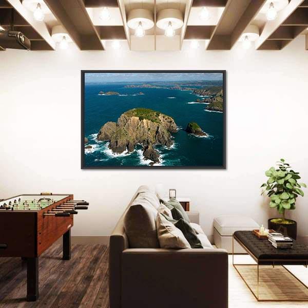 View Of The Cavalli Islands Canvas Wall Art-3 Horizontal-Gallery Wrap-25" x 16"-Tiaracle