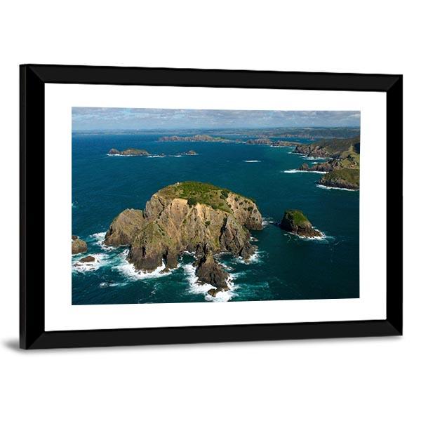 View Of The Cavalli Islands Canvas Wall Art-3 Horizontal-Gallery Wrap-25" x 16"-Tiaracle