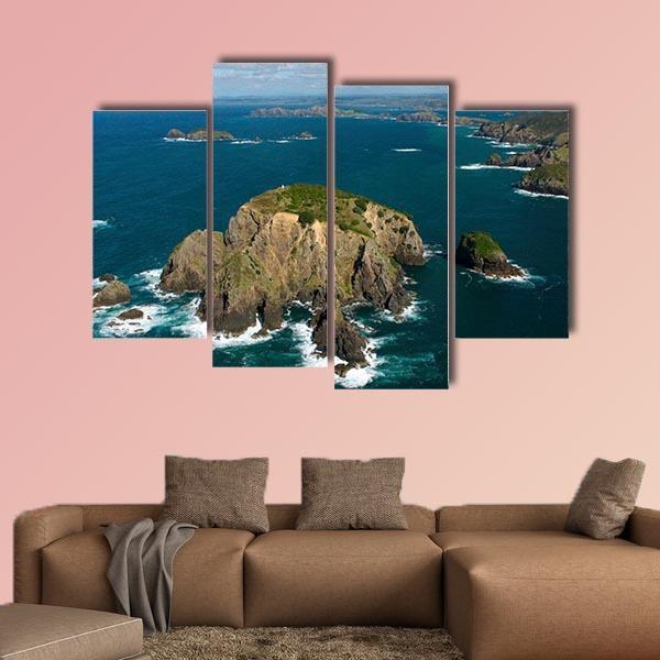 View Of The Cavalli Islands Canvas Wall Art-4 Pop-Gallery Wrap-50" x 32"-Tiaracle