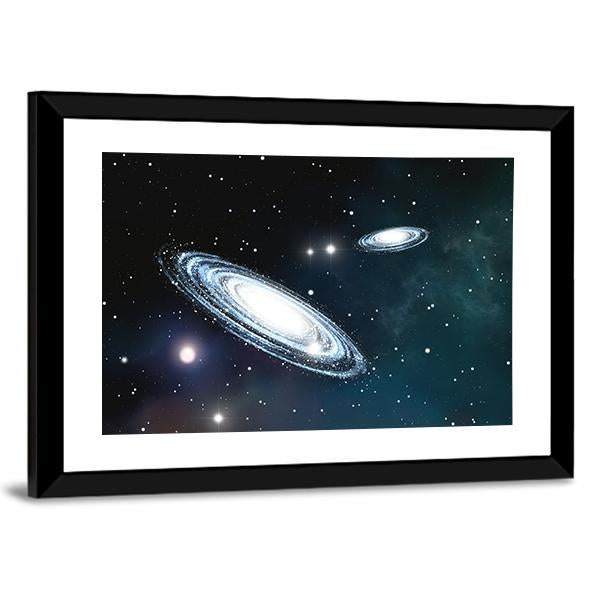 View Of The Galaxy Through The Nebulae Canvas Wall Art-5 Horizontal-Gallery Wrap-22" x 12"-Tiaracle