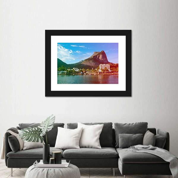 View Of The Gavea Stone Canvas Wall Art-3 Horizontal-Gallery Wrap-25" x 16"-Tiaracle
