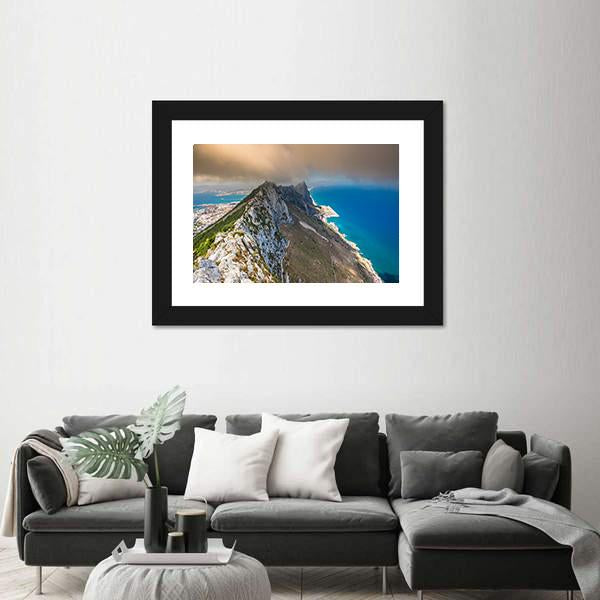 View Of The Gibraltar Rock Canvas Wall Art-3 Horizontal-Gallery Wrap-25" x 16"-Tiaracle
