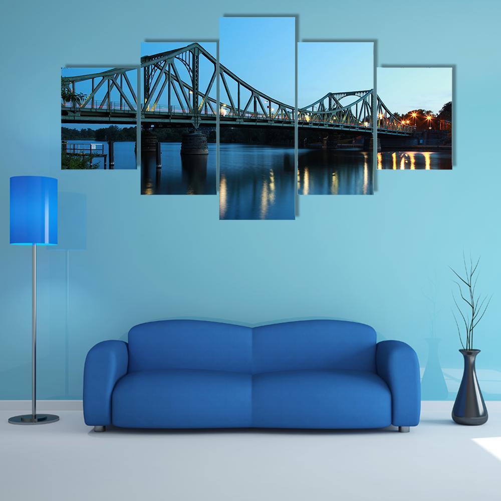 View Of The Glienicker Bridge Canvas Wall Art-5 Star-Gallery Wrap-62" x 32"-Tiaracle