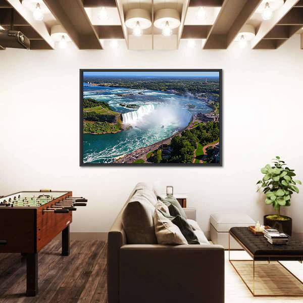 View Of The Horseshoe Fall Canvas Wall Art-5 Horizontal-Gallery Wrap-22" x 12"-Tiaracle