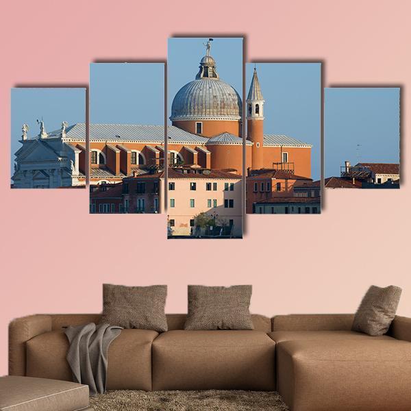 View Of The Il Redentore Church In Italy Canvas Wall Art-5 Star-Gallery Wrap-62" x 32"-Tiaracle