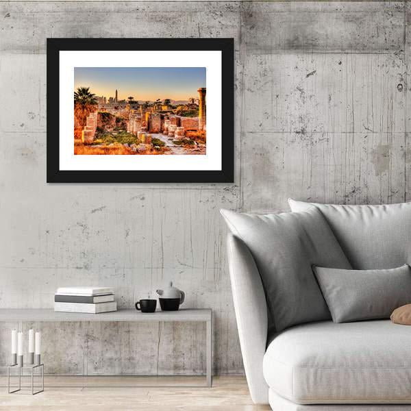 View Of The Karnak Temple In The Evening Canvas Wall Art-3 Horizontal-Gallery Wrap-25" x 16"-Tiaracle