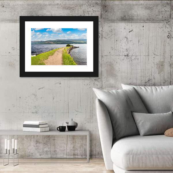 View Of The Loch Ness In Scotland Panoramic Canvas Wall Art-1 Piece-36" x 12"-Tiaracle