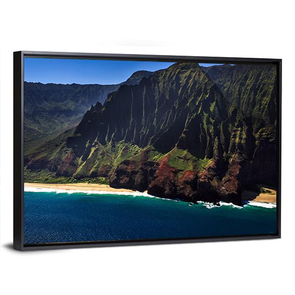 View Of The remote Na Pali Coastline Canvas Wall Art-3 Horizontal-Gallery Wrap-25" x 16"-Tiaracle