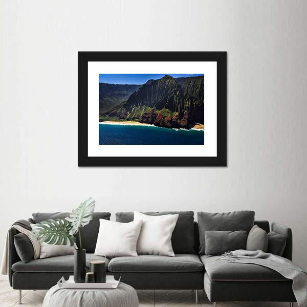 View Of The remote Na Pali Coastline Canvas Wall Art-3 Horizontal-Gallery Wrap-25" x 16"-Tiaracle
