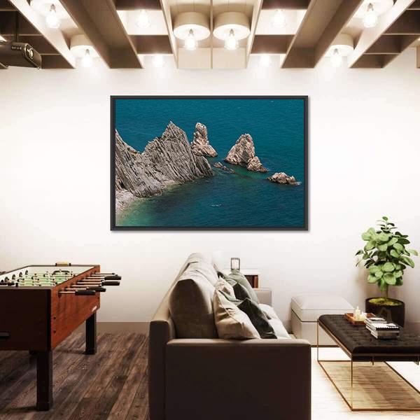 View Of The Two Sister In Italy Canvas Wall Art-3 Horizontal-Gallery Wrap-25" x 16"-Tiaracle