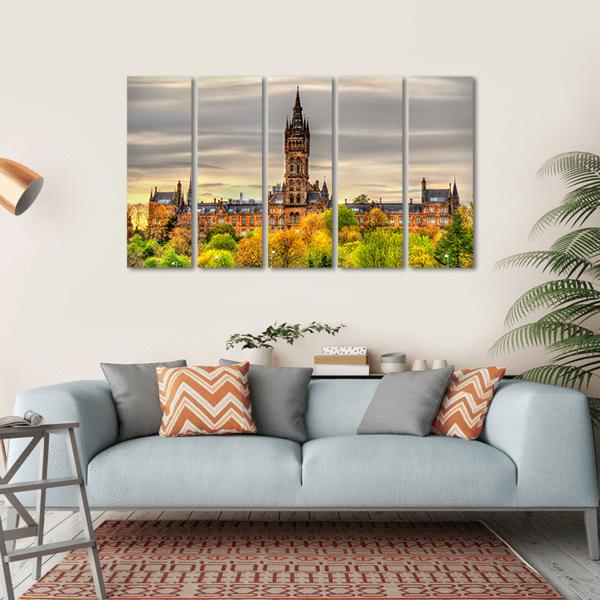View Of The University Of Glasgow Canvas Wall Art-5 Horizontal-Gallery Wrap-22" x 12"-Tiaracle