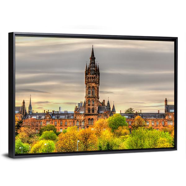 View Of The University Of Glasgow Canvas Wall Art-3 Horizontal-Gallery Wrap-25" x 16"-Tiaracle