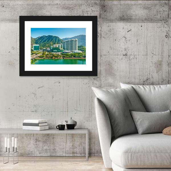 View Of Tung Chung District Of Hong Kong Canvas Wall Art-5 Horizontal-Gallery Wrap-22" x 12"-Tiaracle