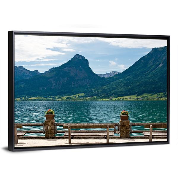 View Of Wolfgangsee From St Wolfgang Canvas Wall Art-3 Horizontal-Gallery Wrap-25" x 16"-Tiaracle