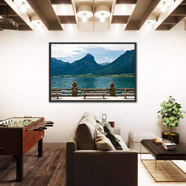 View Of Wolfgangsee From St Wolfgang Canvas Wall Art-5 Horizontal-Gallery Wrap-22" x 12"-Tiaracle