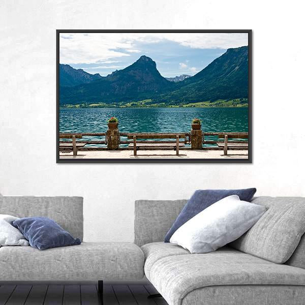 View Of Wolfgangsee From St Wolfgang Canvas Wall Art-5 Horizontal-Gallery Wrap-22" x 12"-Tiaracle