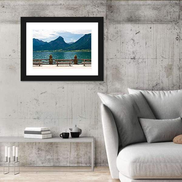 View Of Wolfgangsee From St Wolfgang Canvas Wall Art-3 Horizontal-Gallery Wrap-25" x 16"-Tiaracle