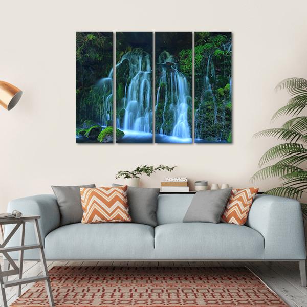 View Of Xia Yuan Waterfall Canvas Wall Art-4 Horizontal-Gallery Wrap-34" x 24"-Tiaracle