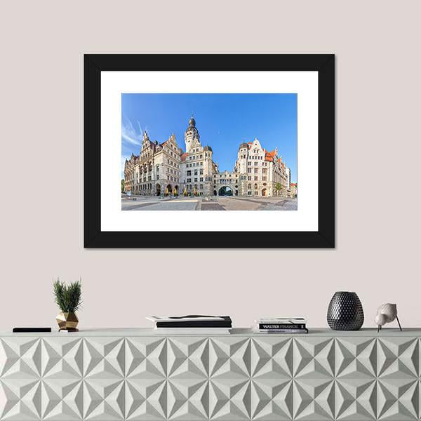 View On New Town Hall Canvas Wall Art-1 Piece-Framed Print-20" x 16"-Tiaracle