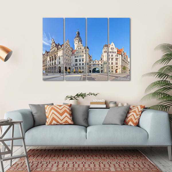 View On New Town Hall Canvas Wall Art-4 Horizontal-Gallery Wrap-34" x 24"-Tiaracle