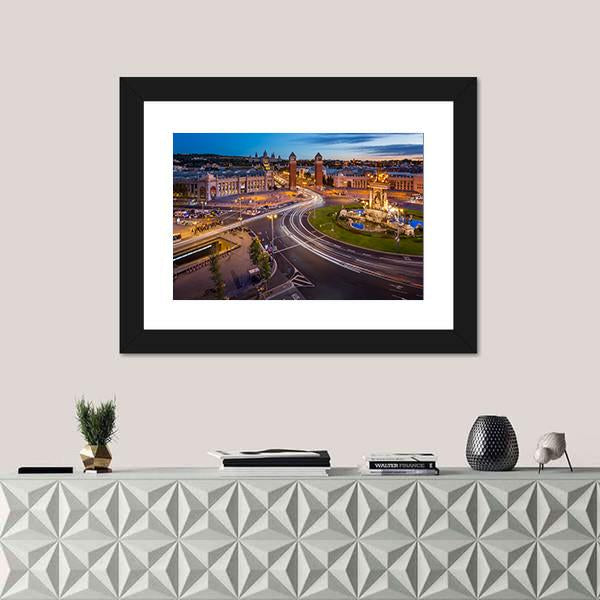 View On Placa Espanya Canvas Wall Art-1 Piece-Framed Print-20" x 16"-Tiaracle