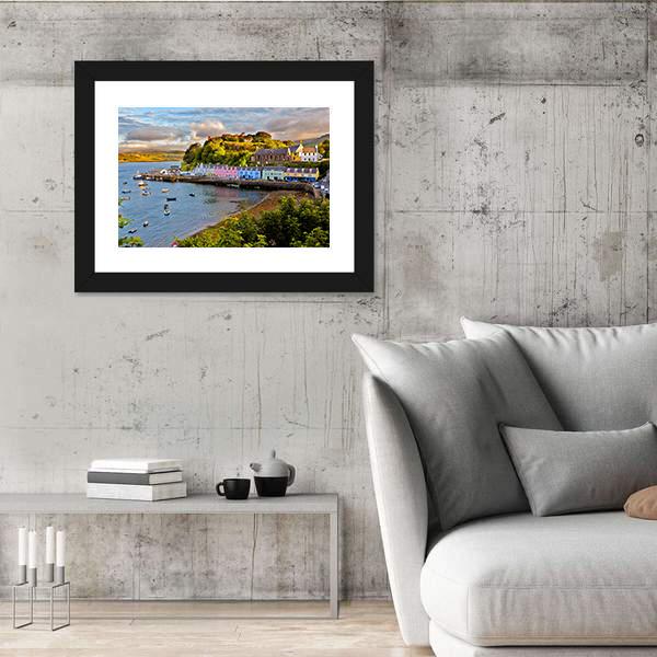 View On Portree Before Sunset Canvas Wall Art-3 Horizontal-Gallery Wrap-25" x 16"-Tiaracle